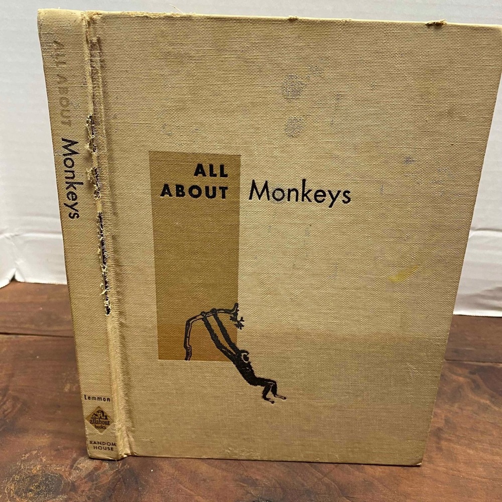 All About Monkeys Robert S. Lemmon 1958 Illustrated Random House